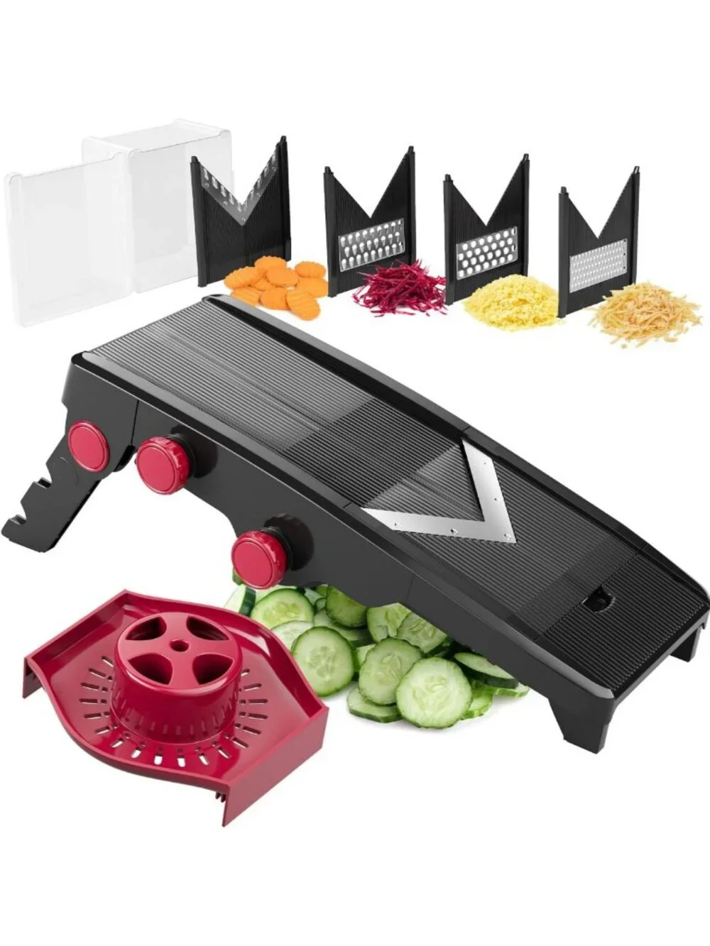 Adjustable Mandoline Slicer for Kitchen - Versatile Vegetable & Cheese Grater
